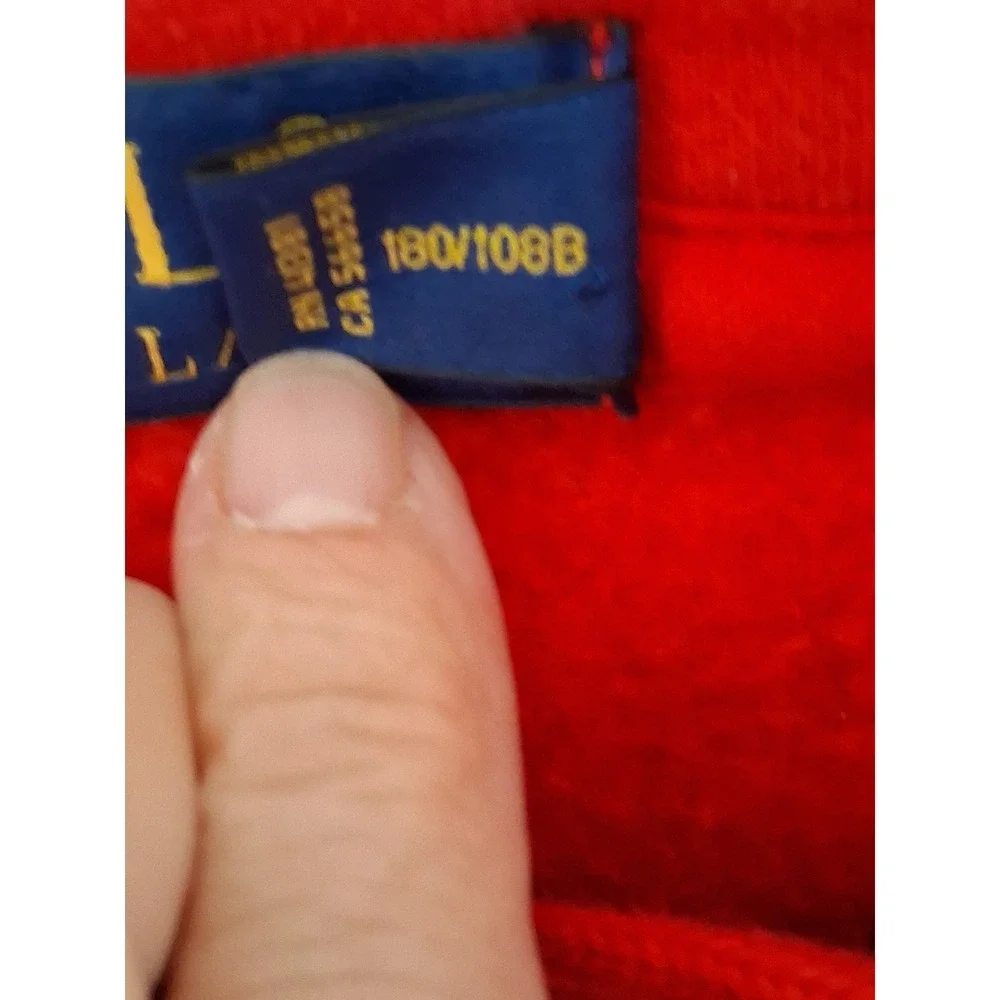 Polo Ralph Lauren Polo Bear USA Hockey Hoodie Red Mens 2XB Big & Tall Fleece - Picture 5 of 6